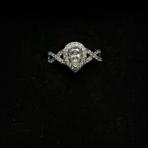 Pear 1.25CTW Moissanite diamond engagement ring
